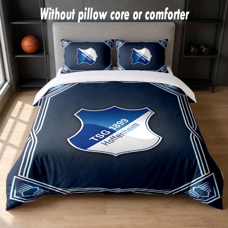 Ensemble de literie TSG Hoffenheim FC 1 Housse de couette + 2 Taies d'oreiller Doux Respirant Linge de lit pour la maison