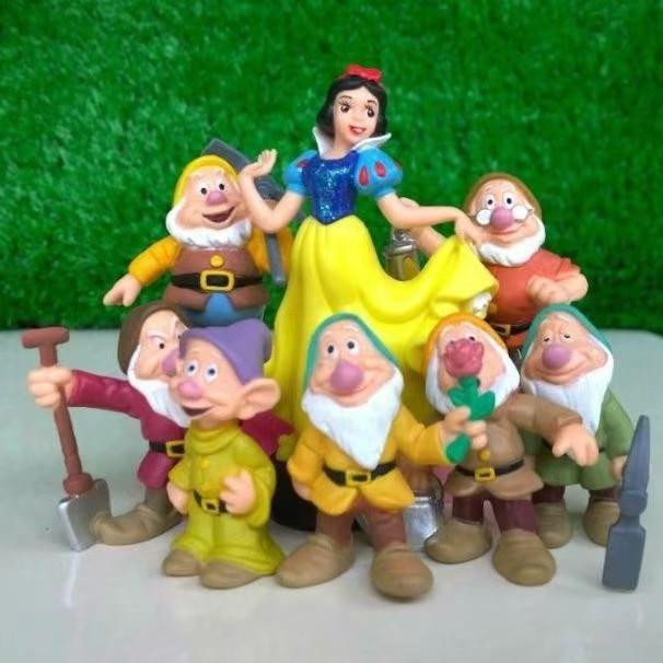 Snow White and the Seven Dwarfs 8-Piece Figure Set, 6-10 Cm, PVC, Multicolor Character Models