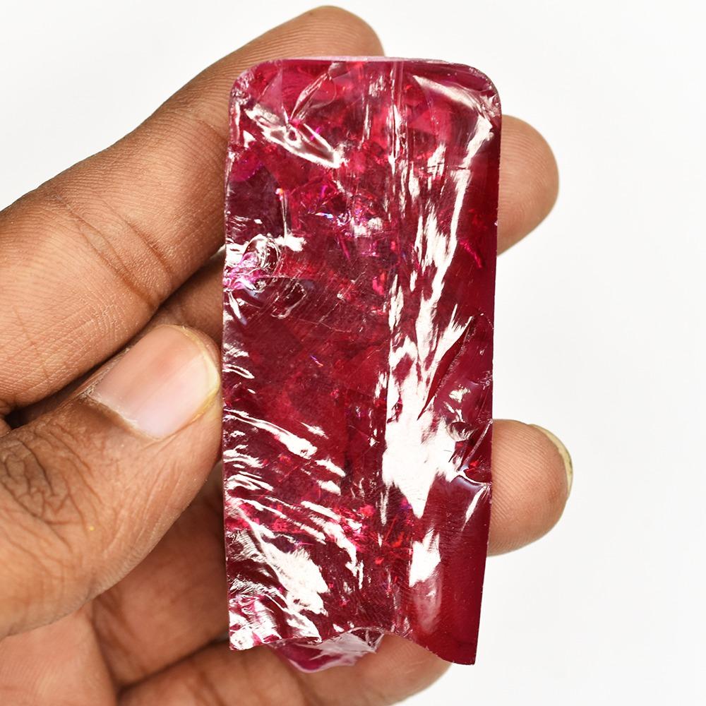 Natural Red Ruby 97.90 Ct Uncut Loose Gemstone Uncut Raw Rough CERTIFIED P-1066-Sa