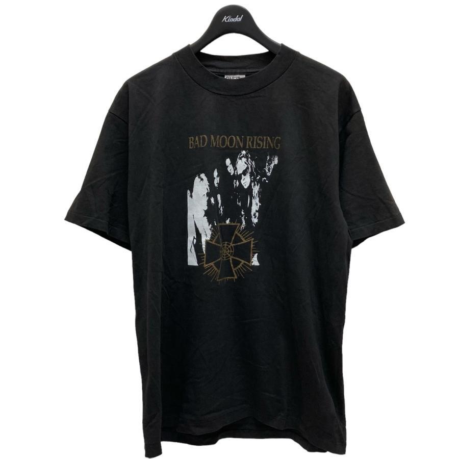 Oneita 90S Vintage Band T-shirt Bad Moon Rising Black Size L XL