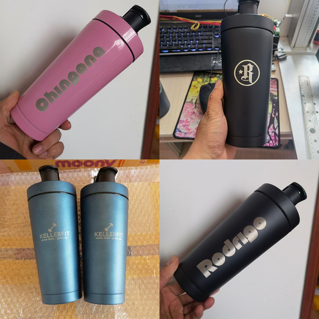 Personalized Water Bottles Custom Engraved with Name Customized Insulated Stainless Steel Shaker Bottle for Sport