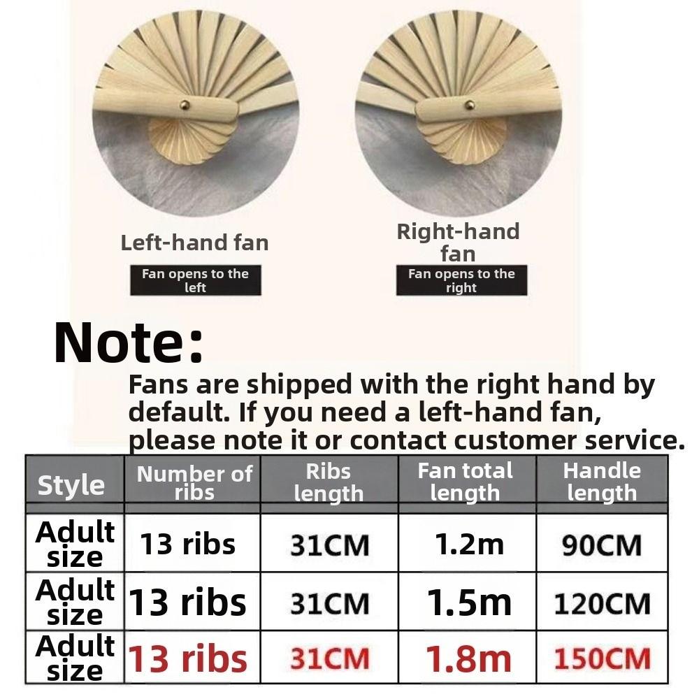 120/150/180cm Gradient Color Dancer Fan Right&Left Hands Practice Long Imitation Silk Fans