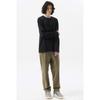 CusTomellow Black TexTure Long Sleeve T shirT cwTas25211bkx