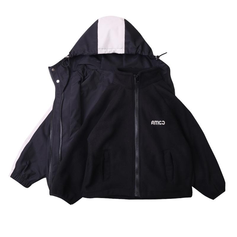 Boys' 2025 Stylish Detachable Outerwear: Cotton-Padded Spring & Autumn Jacket