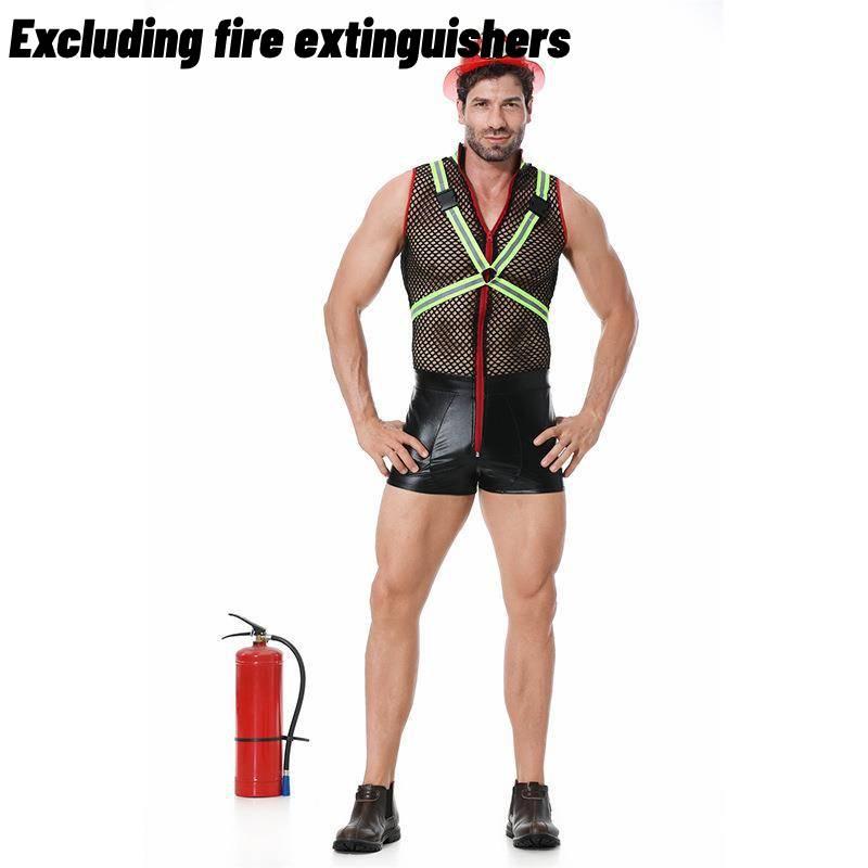 Hochwertiges Polyester-Feuerwehr-Cosplay-Kostüm für Herren