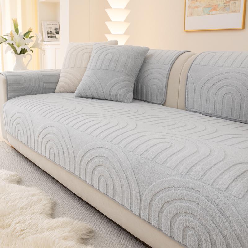 Simple Modern Sofa Cushion Autumn and Winter Light Luxury Non-Slip Sofa Plush Cover