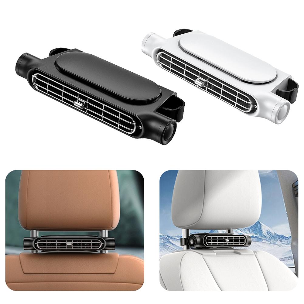 Adjustable Car Interior Rear Headrest Fan Cooler Air Cooling Fan Summer Car Accessories Car Headrest Cooling Air Fan 3 Speeds