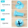 Dog Teething Toy with Treat Dispenser Suction Cup TPR Chew Ball Interactive Boredom Relief Dental Health Self-Play Pet Toy for Anxiety Energy Burn