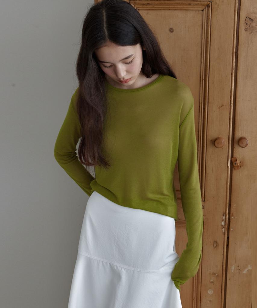 38COMEONCOMMON Sheer Touch Long Sleeve (Olive)