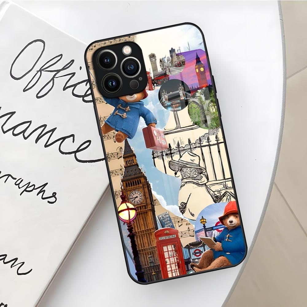 Paddington Bear Phone Case for Iphone 17 16 Air 15 14 12 11 13 Pro Max Mini X Xr Xs Se Puls Glass Cover