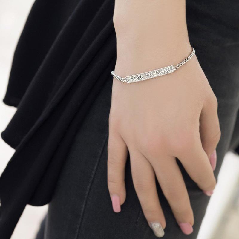 Swarovski Locket Series Silver Chain Bracelet for Women 5528194