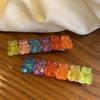 Jelly Bear Hair Clip | Multi-Color Plastic Duckbill Clips for Women | Cute & Durable Hair Accessories with Glossy Finish | Ideal for Styling