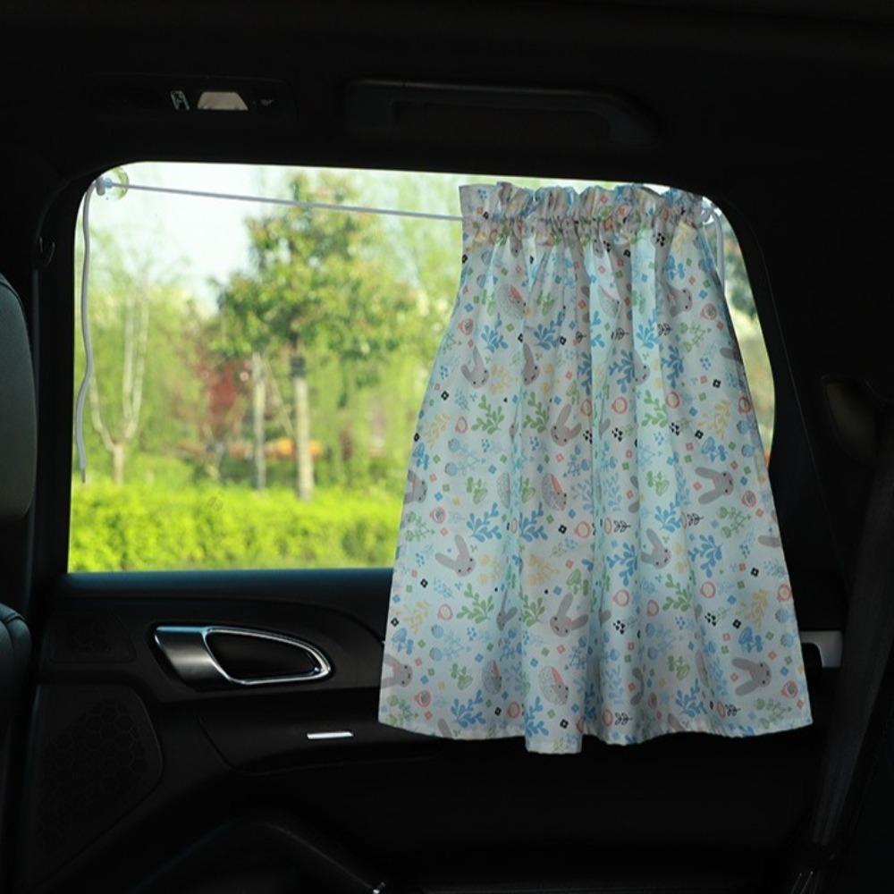 UV Protection Car Curtains Cute Cartoon Car Window Cover Creative Sunshade Curtain  Car Interior
