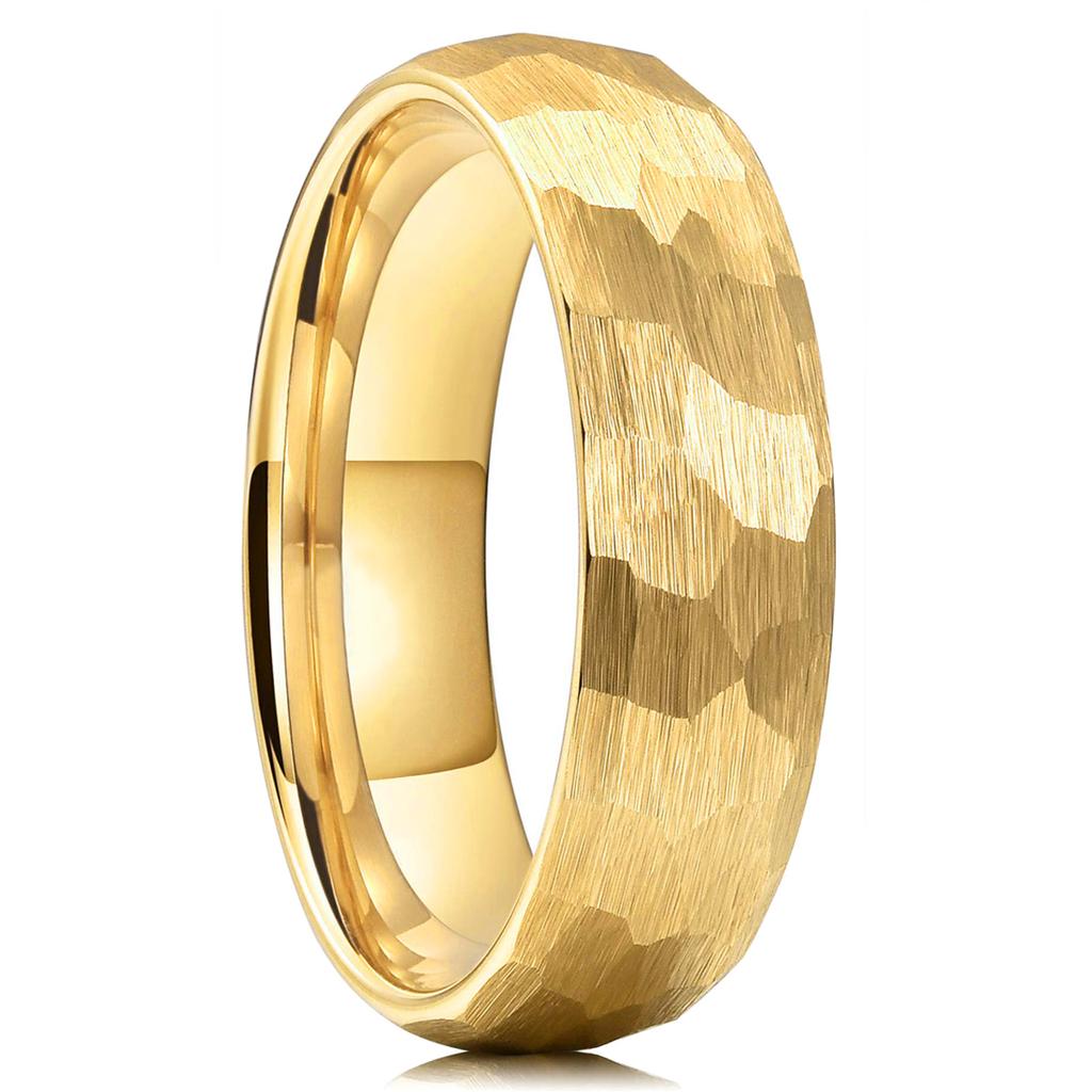 Hammered Multi-faceted Titanium Rings For Men Women Black Brushed Stainless Steel Couple Ring Wedding Engagement Jewelry