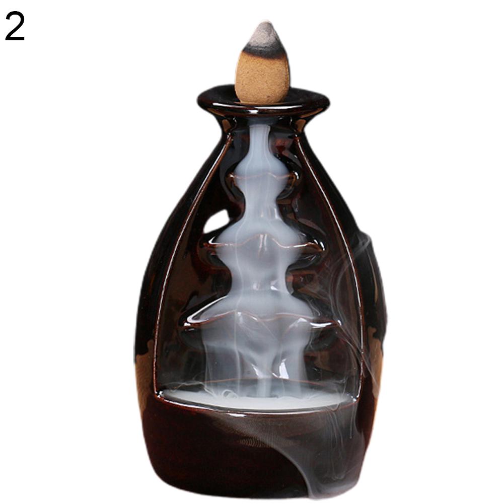 Ceramiczny wodospad kadzidło z przepływem zwrotnym uchwyt palników kadzielnica dyfuzor Home Decor