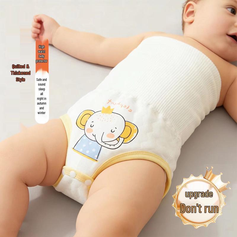 Cozy Cotton High-Waisted Baby Belly Band for Cold & Umbilical Protection (Autumn/Winter)