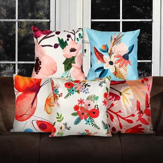 

Премиальные дизайнерские наволочки – Яркие принты и Художественные темы - Набор из 5 штук 12 * 12 Inch