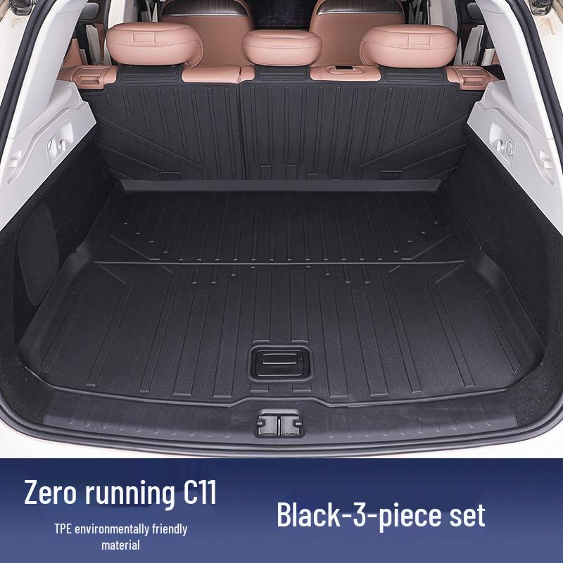 2026 Leapmotor C11 TPE Floor & Trunk Mats: Dirt-Resistant, Durable, Original Car Color.