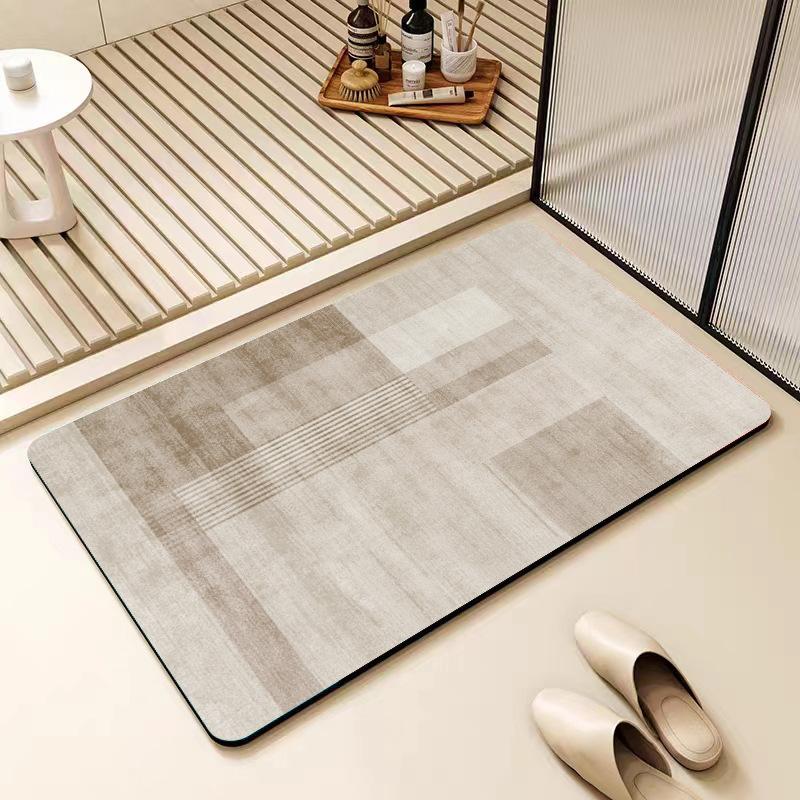 Diatom mud floor mat wabi wind bathroom non-slip mat toilet door absorbent mat