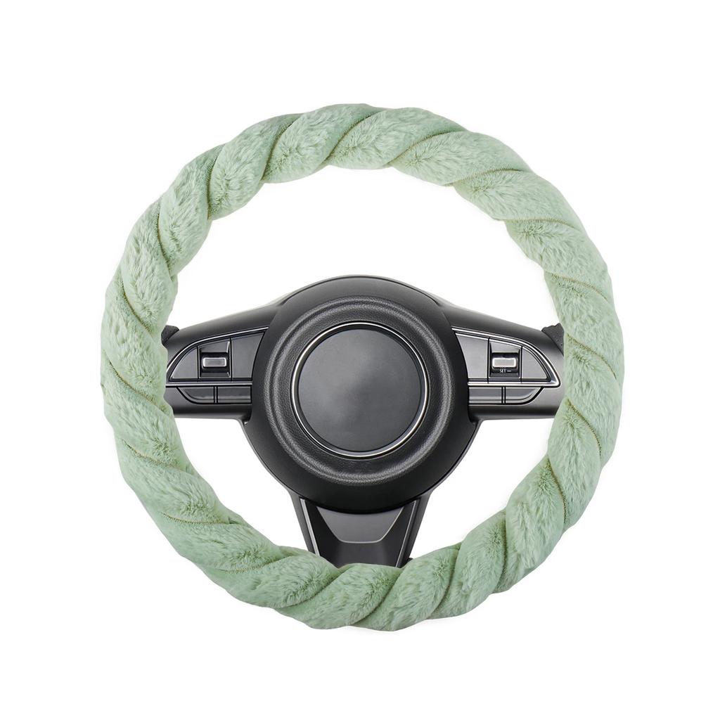 Steering Wheel Cover Plush Steering Wheel Protector Soft Warm Car Steering Wheel Covers Fashion Pure Color Steering Wheel