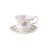 French Coffee Cup and Plate Set Ins Small Fragrance Style Gold Edged Ceramic Cup Retro Floral Afternoon Tea Mug Ceramics Mugs