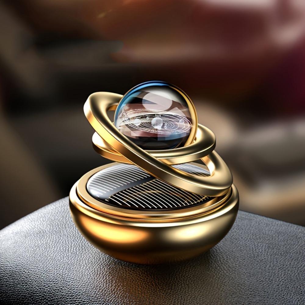 

Aluminum Zinc Zinc Alloy Material Solar Rotating Diffuser Car Aroma Diffuser Car Interior Decoration золотой