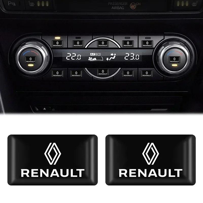 10pcs Car Styling 3D Small Emblem Badge Stickers For Renault DACIA Scenic Loguna Twingo Symbol Fluence Espace Clio Accessories PP24