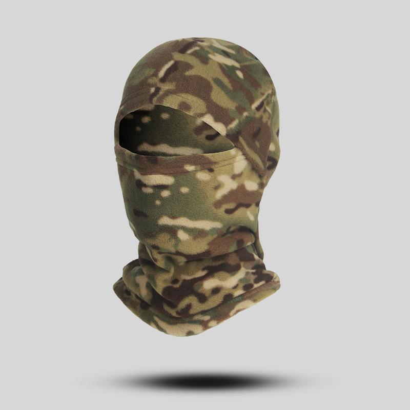 Autumn and winter cycling mask windproof and warm integrated headgear fleece fleece fleece cap multi-functional sports warm headgear