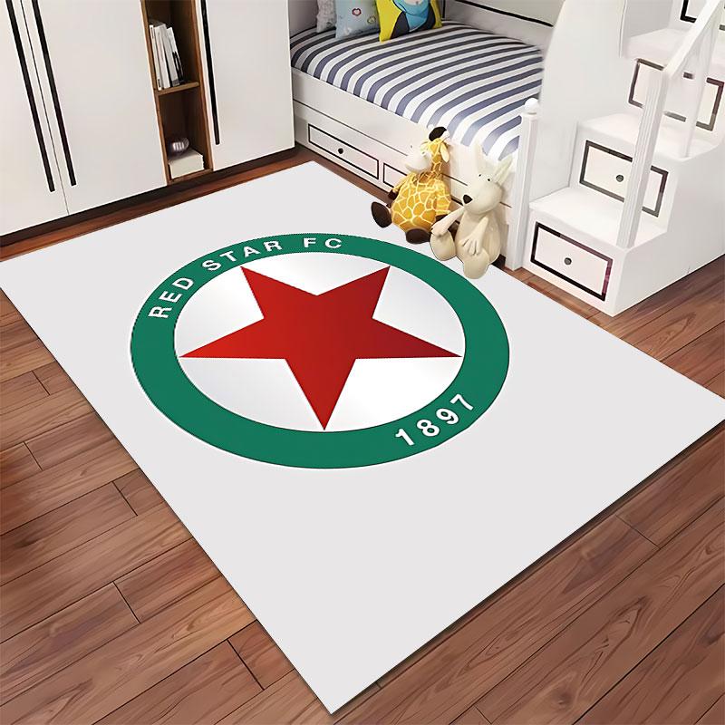 Red Star FC Logo Carpet Suitable As a Non-slip Mat for the Living Room or Bedroom Sofa