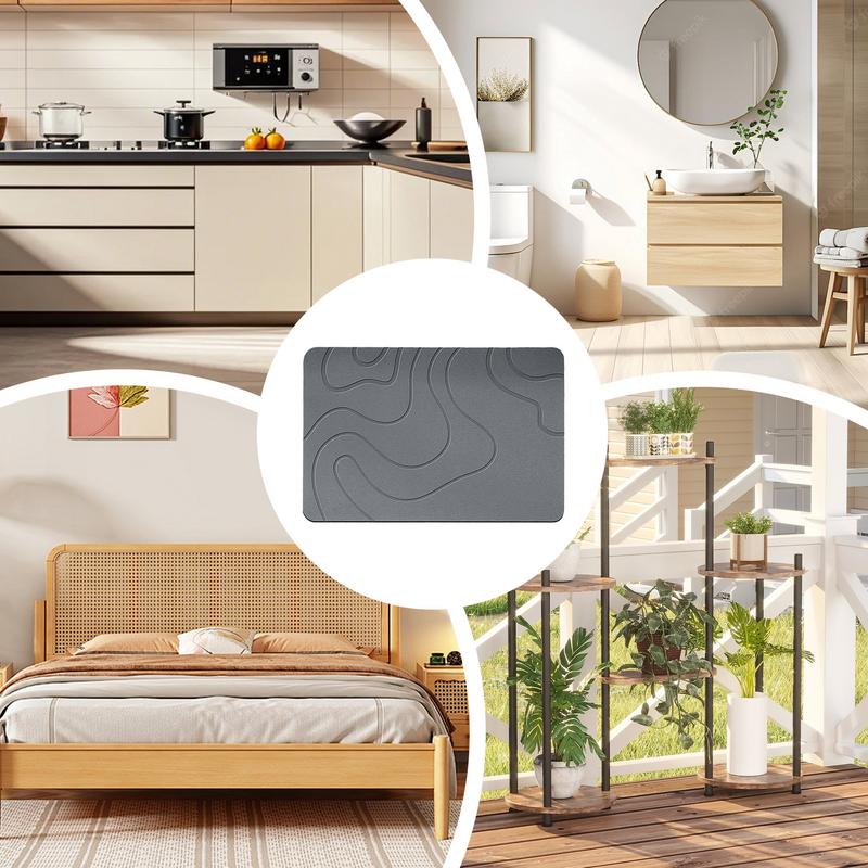 Diatomite Earth Bath Mat Diatom Mud Soft Mat Toilet Door Non Slip Mat Water Absorption Quick Drying Diatomite Shower Mat