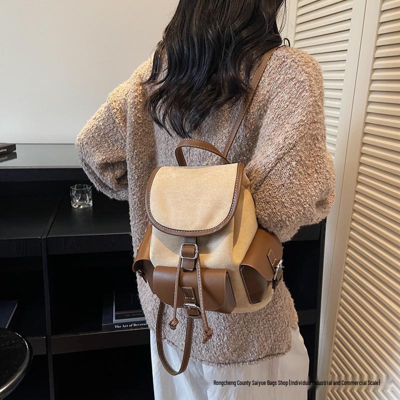 Vintage Suede Multi-Pocket Backpack 2025: Large Capacity, Versatile Autumn/Winter Fashion for Women