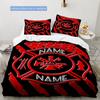 Firefighting Customize Your Name Duvet Cover Soft Bedding Set For Bedroom Guest Room And Dorm Decoration Threepiece Set Includes 1 Duvet Cover 2