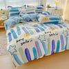 Small Fresh Thickened Pure Cotton Brushed Four-piece Set New Autumn and Winter Cotton Dormitory Bed Sheet Quilt Cover Bedding