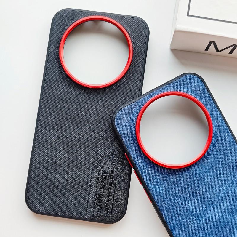 For Huawei Honor Magic 8 / 8 Pro phone case, denim style, leather texture design, two-tone stitching, shockproof