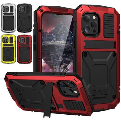 Odporna na wstrząsy obudowa do iPhone'a 15 14 13 Pro Max Pełna obudowa Heavy Duty Armor Metalowa osłona ekranu