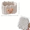 2 Stück Kawaii Kleiner Bär Kleiner Aufbewahrungskorb Korea Schreibtisch Dekorative Seil Gewebter Regal Korb Niedlicher Weicher Tisch Kleinkram Organizer