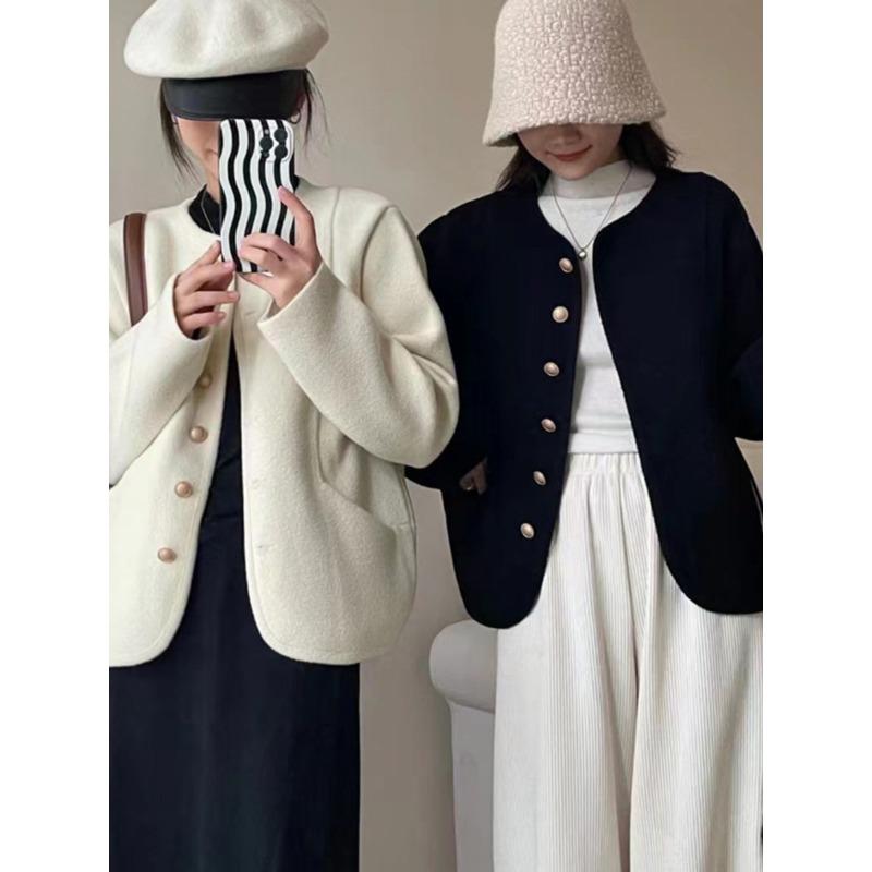 

New autumn women s coat woolen coat women s autumn and winter high-end women s top one size fits all чёрный