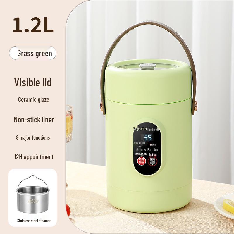 Compact Electric Stew Cup: Portable Non-Stick Hot Pot for Porridge & Soup - Ideal Office Gift
