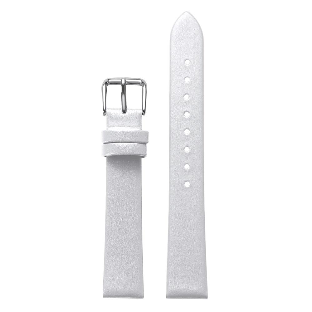 Wristband 10/12/14/16mm Watch Strap Universal Ultra-thin Leather Watchband Women Men Soft Silm Correas Bracelet with Steel Clasp