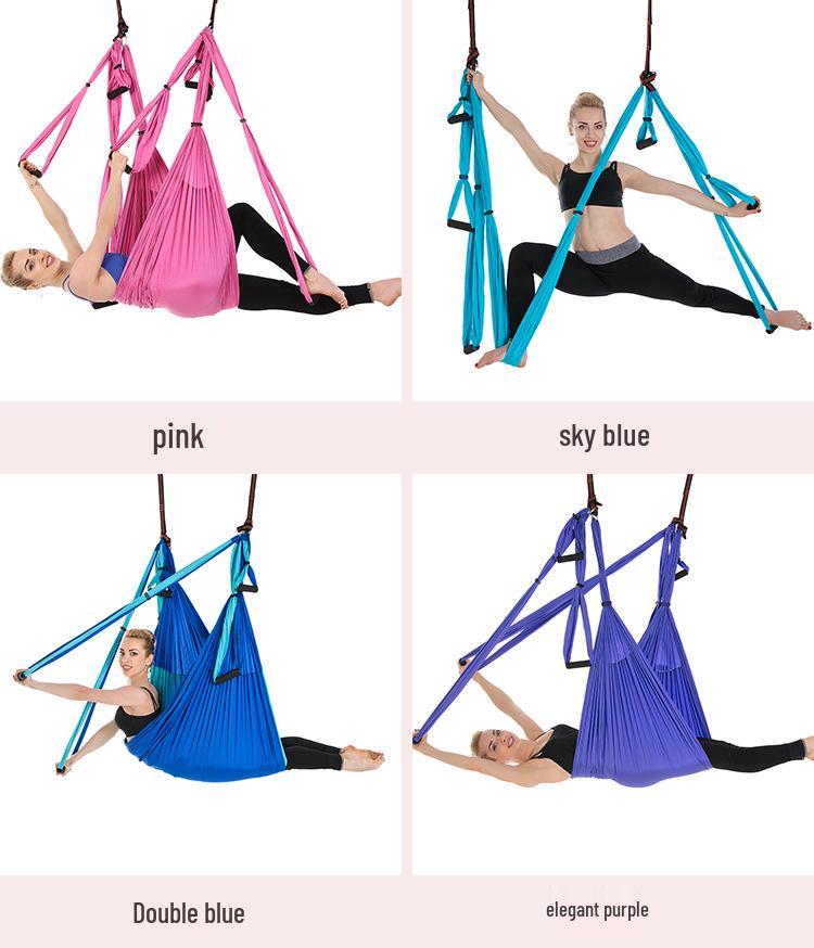 Aerial Yoga Hammock with Ceiling Mount & Extension Straps - Full Set