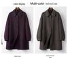 Plus Size Mid-Length Double-Sided Cashmere Coat for Middle-Aged & Elderly Women
