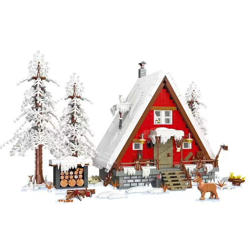Romantic Christmas Building Blocks Toys, Christmas Snow House Diy Building Model Assembly Ornaments, Children'S Holiday Gifts