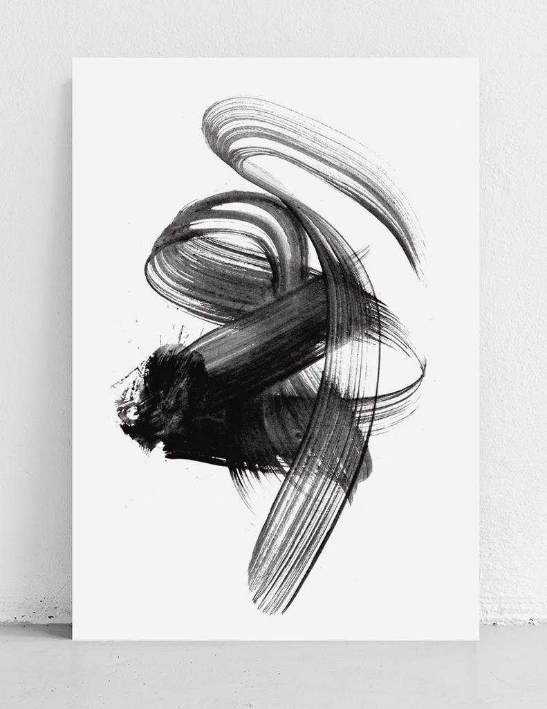 Poster Smudge Black Paint