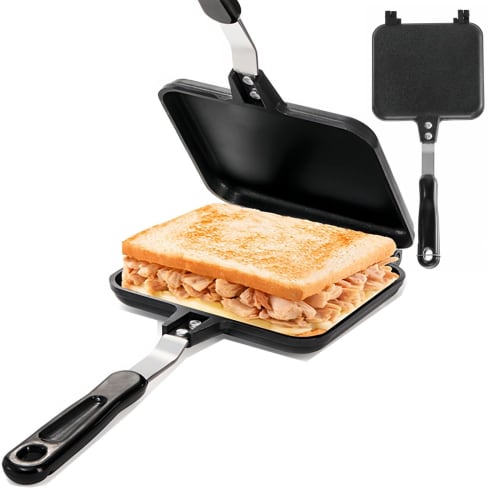 FUYUERO Fire-Powered Hot Sandwich Maker, Hot Sandwich Cooker, Hot Sandwich Toaster, Double-Sided Nonstick Frying Pan, Bread, Cheese, Pancakes, Breakfa
