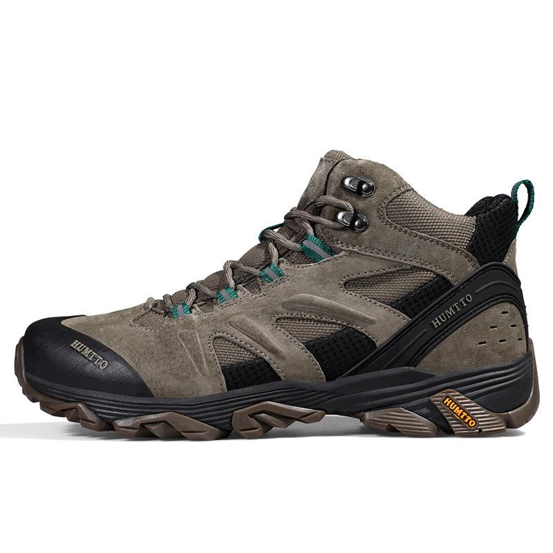 Hantu high-top hiking hiking shoes autumn and winter new non-slip shock-absorbing sports and leisure shoes leather waterproof outdoor