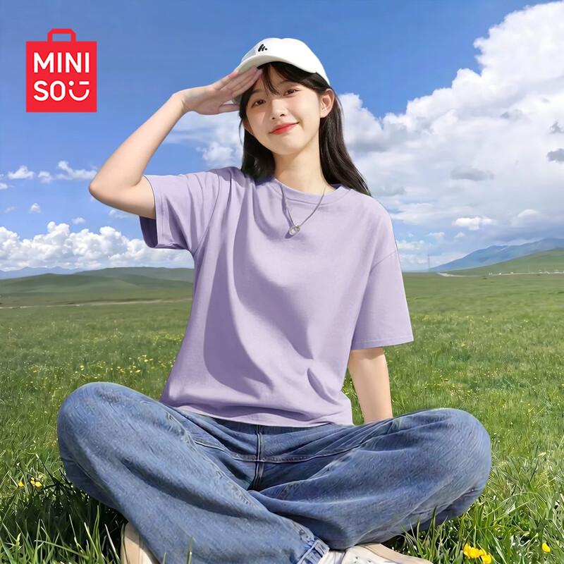 MINISO Women's Pure Cotton Loose Fit T-Shirt