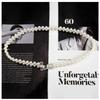 Pearl Waist Chain - Women's Double Butterfly Buckle Elastic Slim Belt