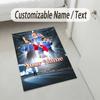 Personalized Crystal Velvet Carpet,Harry Styles Custom Printed Name, Plush Area Rug For Home Indoor Decor