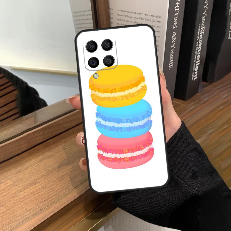 Dessert Ice Cream Macaron Food Case For Samsung Galaxy M56 M06 M16 M36 M52 M32 M12 M54 M34 M14 M35 M55 M15 M11 M31 M13 M53