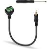 Poyiccot 3.5mm Screw Terminal Connector Cable, 3.5mm(1/8inch) Stereo Audio Balanced Male Jack To AV 3 Pin Screw Terminal Adapter Cable 30cm(1/8inch